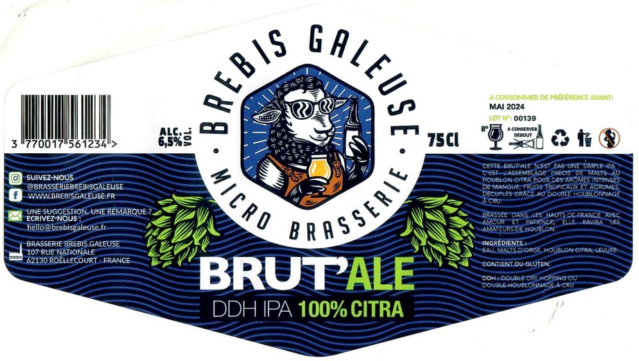 Etiquette BRASSERIE BREBIS GALEUSE 15