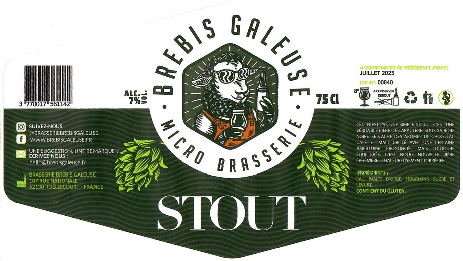 Etiquette BRASSERIE BREBIS GALEUSE 28