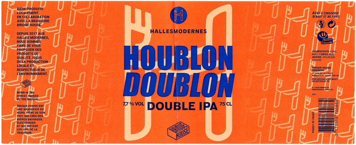 Etiquette BRIQUE HOUSE BREWERY 19