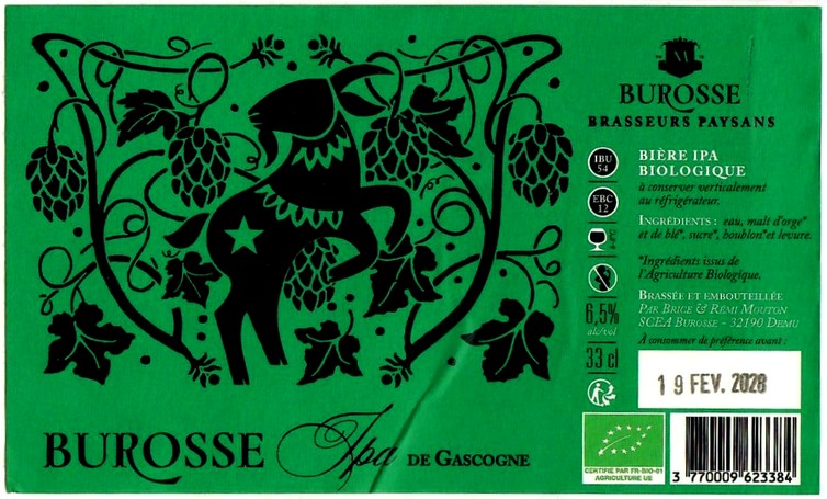 Etiquette BRASSERIE BUROSSE 03