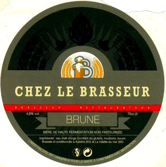 etiquette BRASSERIE CHEZ LE BRASSEUR 06