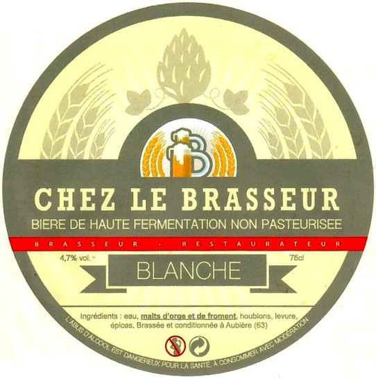 etiquette BRASSERIE CHEZ LE BRASSEUR 14