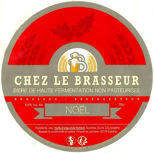 Etiquette BRASSERIE CHEZ LE BRASSEUR 18