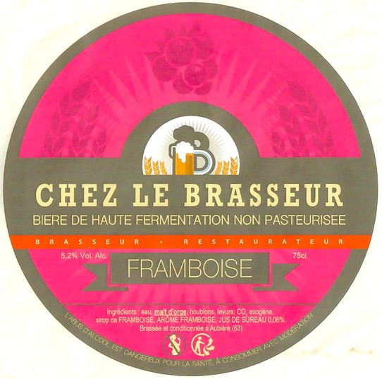 Etiquette BRASSERIE CHEZ LE BRASSEUR 19
