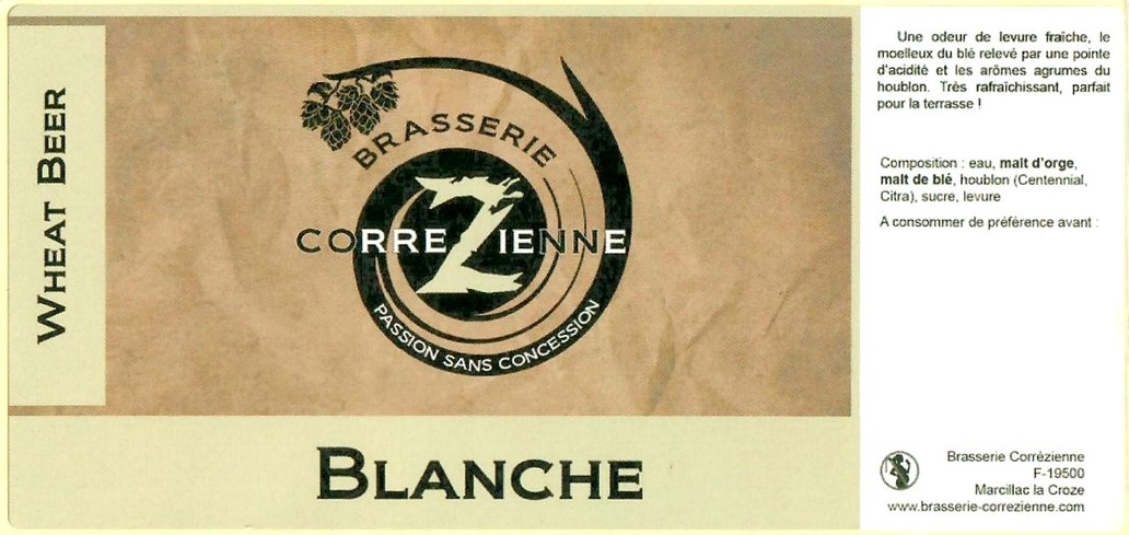 Etiquette BRASSERIE CORREZIENNE 73