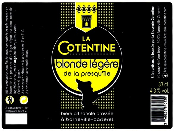 etiquette BRASSERIE COTENTINE 26