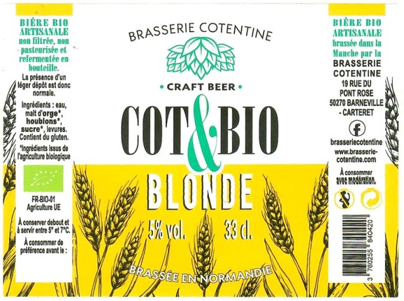 Etiquette BRASSERIE COTENTINE 42