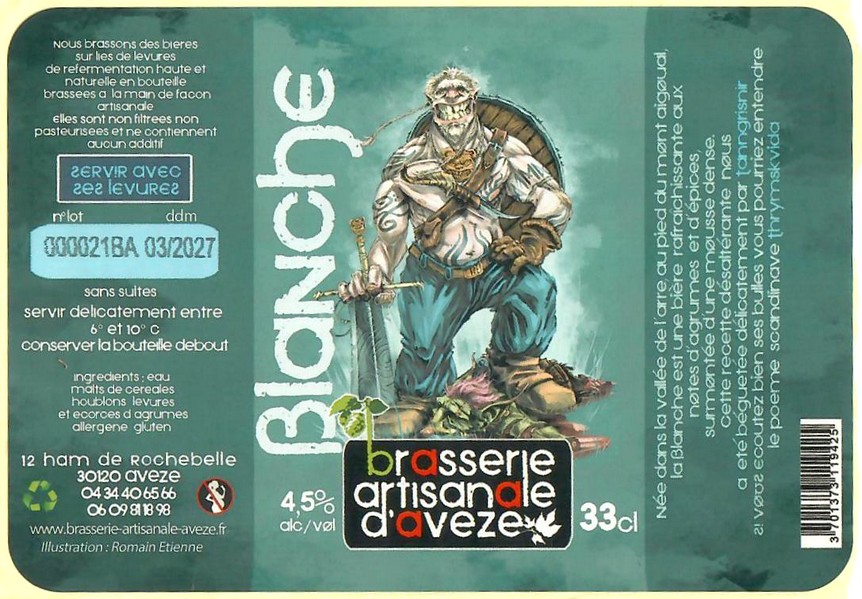 Etiquette BRASSERIE D'AVEZE 11