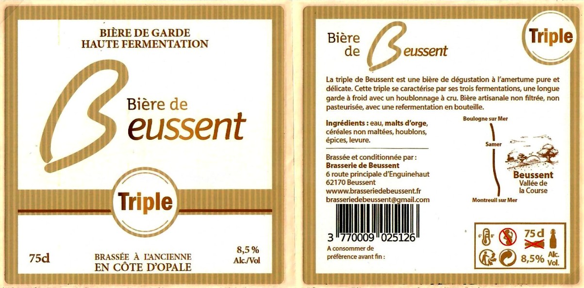 etiquette BRASSERIE DE BEUSSENT 03