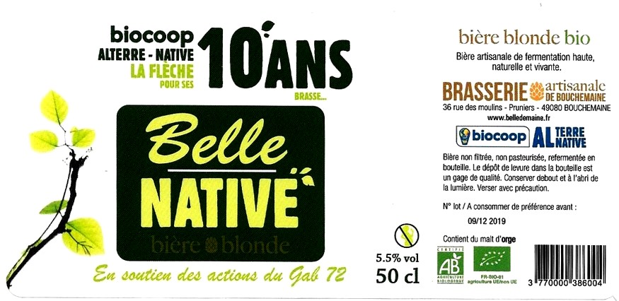 etiquette BRASSERIE DE BOUCHEMAINE 23