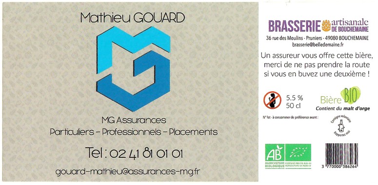 Etiquette BRASSERIE DE BOUCHEMAINE 30