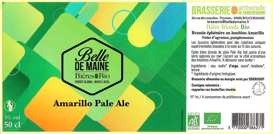 Etiquette BRASSERIE DE BOUCHEMAINE 34