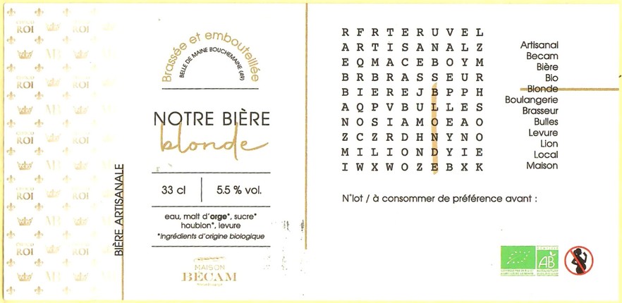 Etiquette BRASSERIE DE BOUCHEMAINE 50