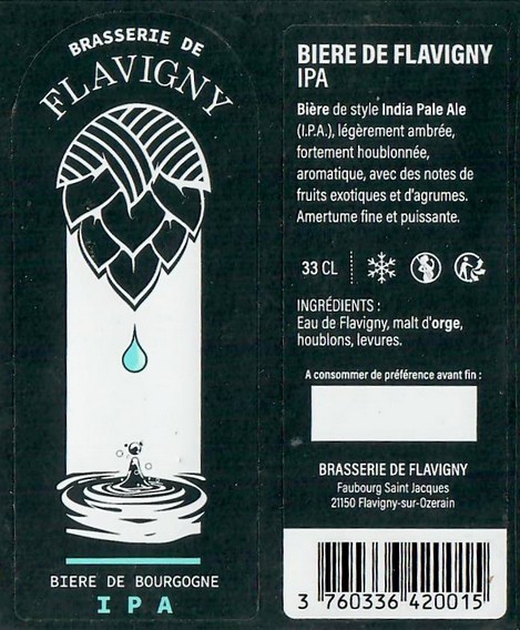 Etiquette BRASSERIE DE FLAVIGNY 03
