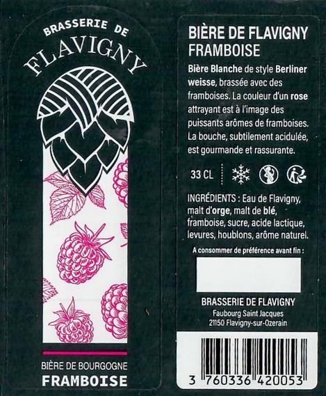Etiquette BRASSERIE DE FLAVIGNY 08