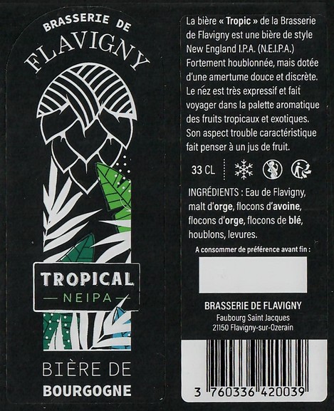 Etiquette BRASSERIE DE FLAVIGNY 15