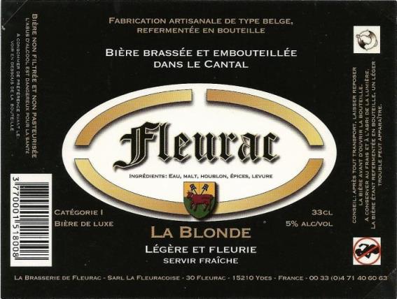 etiquette BRASSERIE DE FLEURAC 02