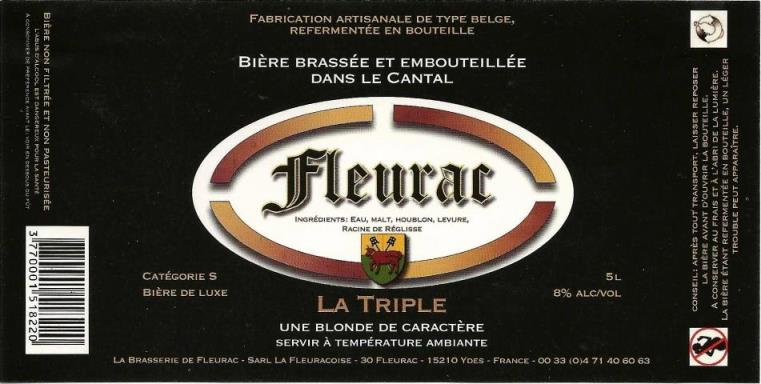 etiquette BRASSERIE DE FLEURAC 03