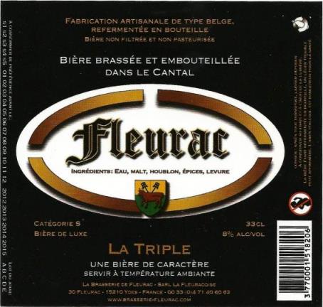 etiquette BRASSERIE DE FLEURAC 06