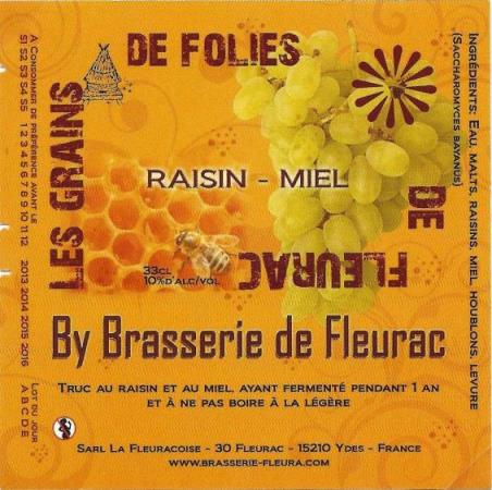 etiquette BRASSERIE DE FLEURAC 17