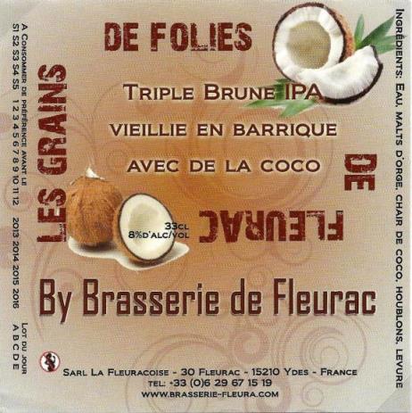 etiquette BRASSERIE DE FLEURAC 18