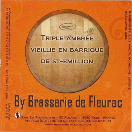 etiquette BRASSERIE DE FLEURAC 21