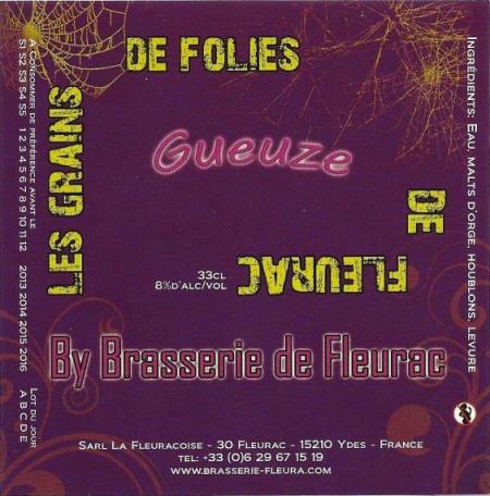 etiquette BRASSERIE DE FLEURAC 28