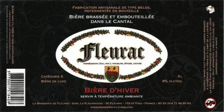 etiquette BRASSERIE DE FLEURAC 32
