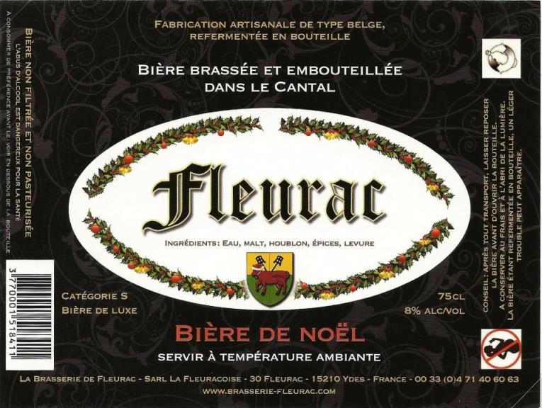 etiquette BRASSERIE DE FLEURAC 35