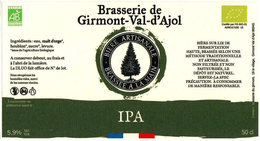 Etiquette BRASSERIE DE GIRMONT 04
