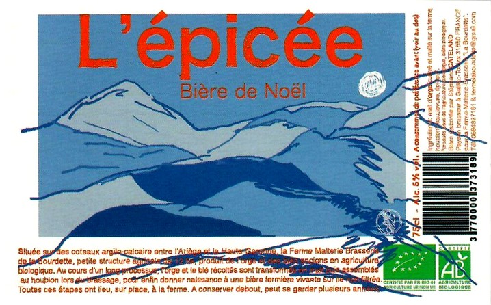 etiquette BRASSERIE DE LA BOURDETTE 14