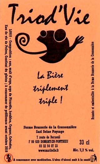 Etiquette BRASSERIE DE LA CRESSONNIERE 02