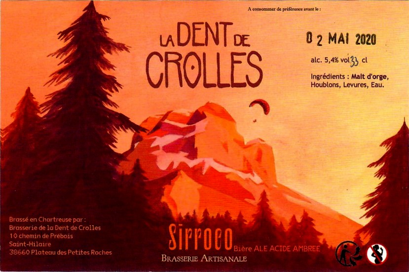 etiquette BRASSERIE LA DENT DE CROLLES 01