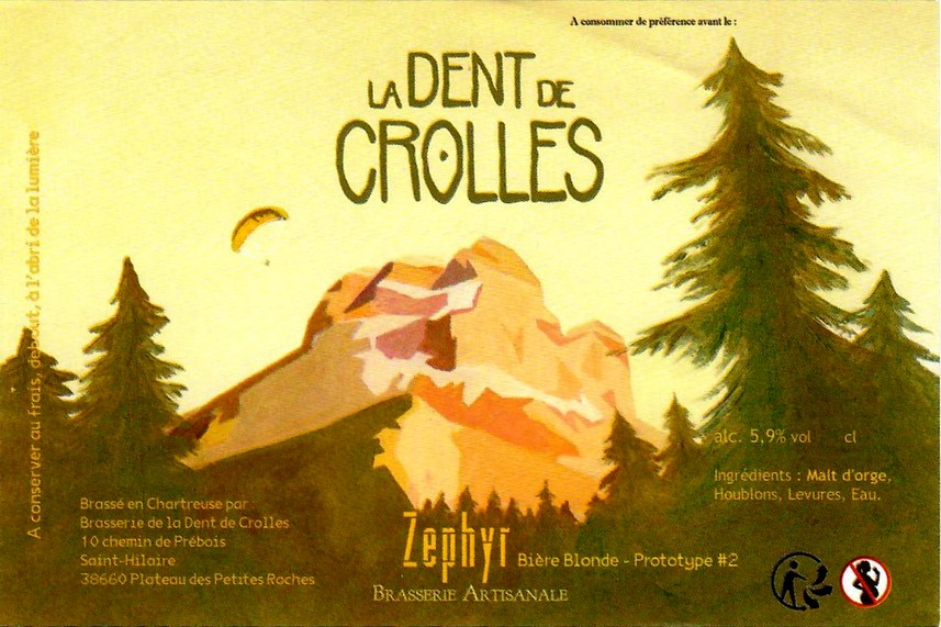 etiquette BRASSERIE LA DENT DE CROLLES 02