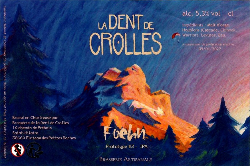 etiquette BRASSERIE LA DENT DE CROLLES 03