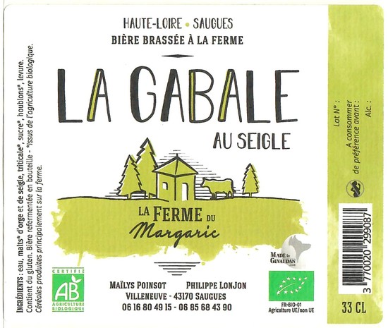 Etiquette BRASSERIE DE LA FERME DU MARGARIC 14