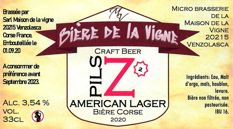 etiquette BRASSERIE DE LA MAISON DE LA VIGNE 05