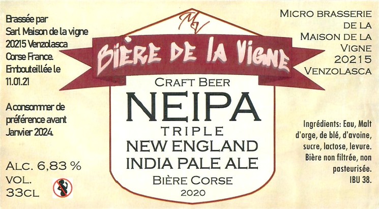 Etiquette BRASSERIE DE LA MAISON DE LA VIGNE 06