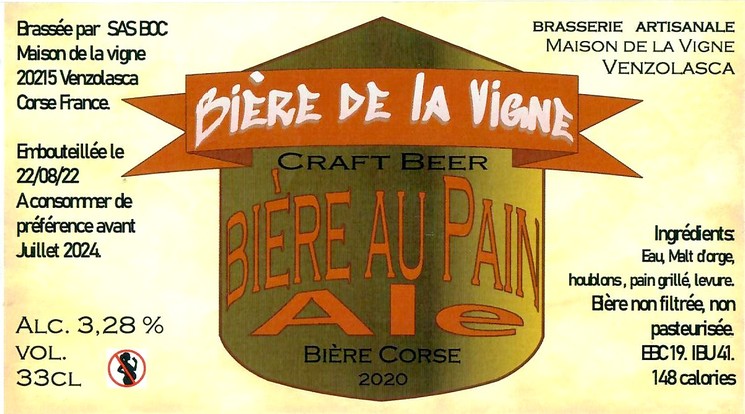 Etiquette BRASSERIE DE LA MAISON DE LA VIGNE 09