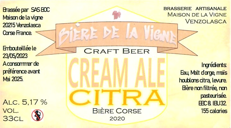 Etiquette BRASSERIE DE LA MAISON DE LA VIGNE 14