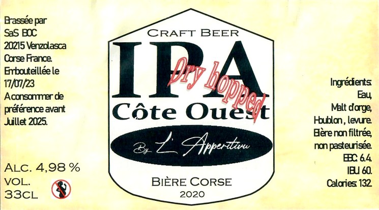 Etiquette BRASSERIE DE LA MAISON DE LA VIGNE 21