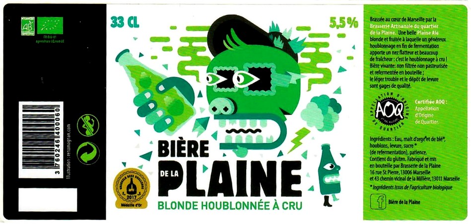 etiquette BRASSERIE DE LA PLAINE 28