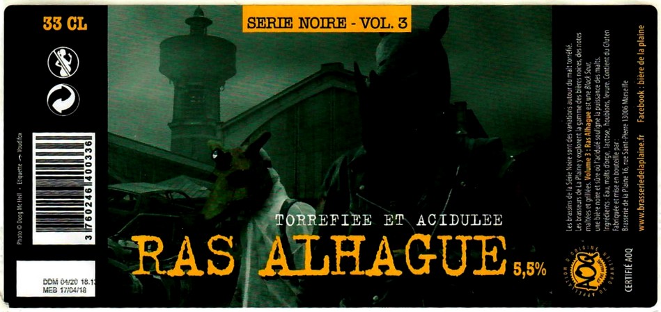 etiquette BRASSERIE DE LA PLAINE 30