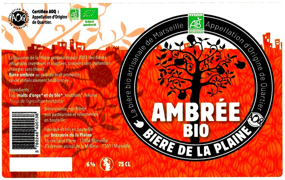 etiquette BRASSERIE DE LA PLAINE 37