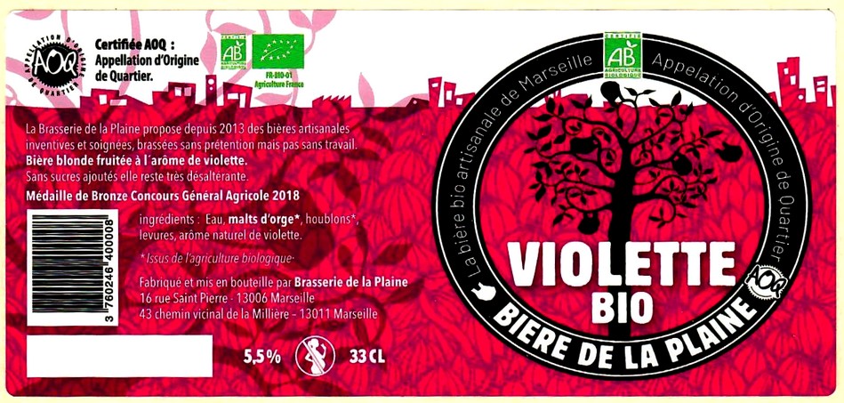 etiquette BRASSERIE DE LA PLAINE 46