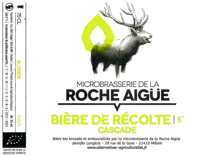 Etiquette BRASSERIE DE LA ROCHE AIGUE 05