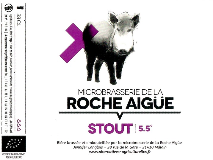 Etiquette BRASSERIE DE LA ROCHE AIGUE 07