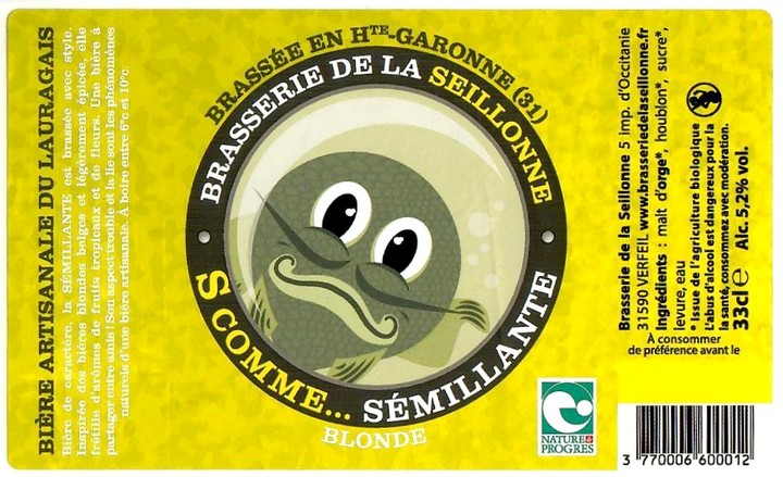 Etiquette BRASSERIE DE LA SEILLONNE 28