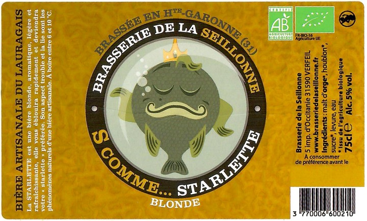 Etiquette BRASSERIE DE LA SEILLONNE 43