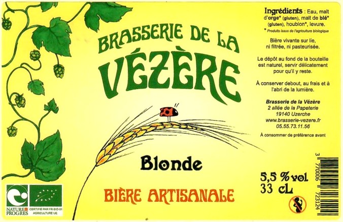 Etiquette BRASSERIE DE LA VEZERE 06